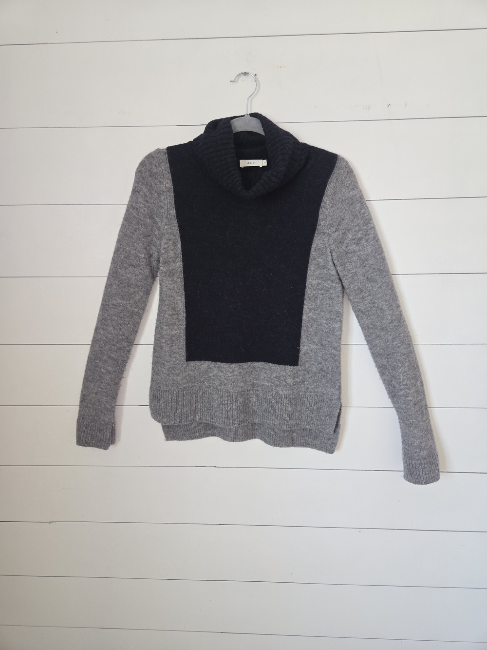 A.L.C Colorblock Wool-Blend Turtleneck xS